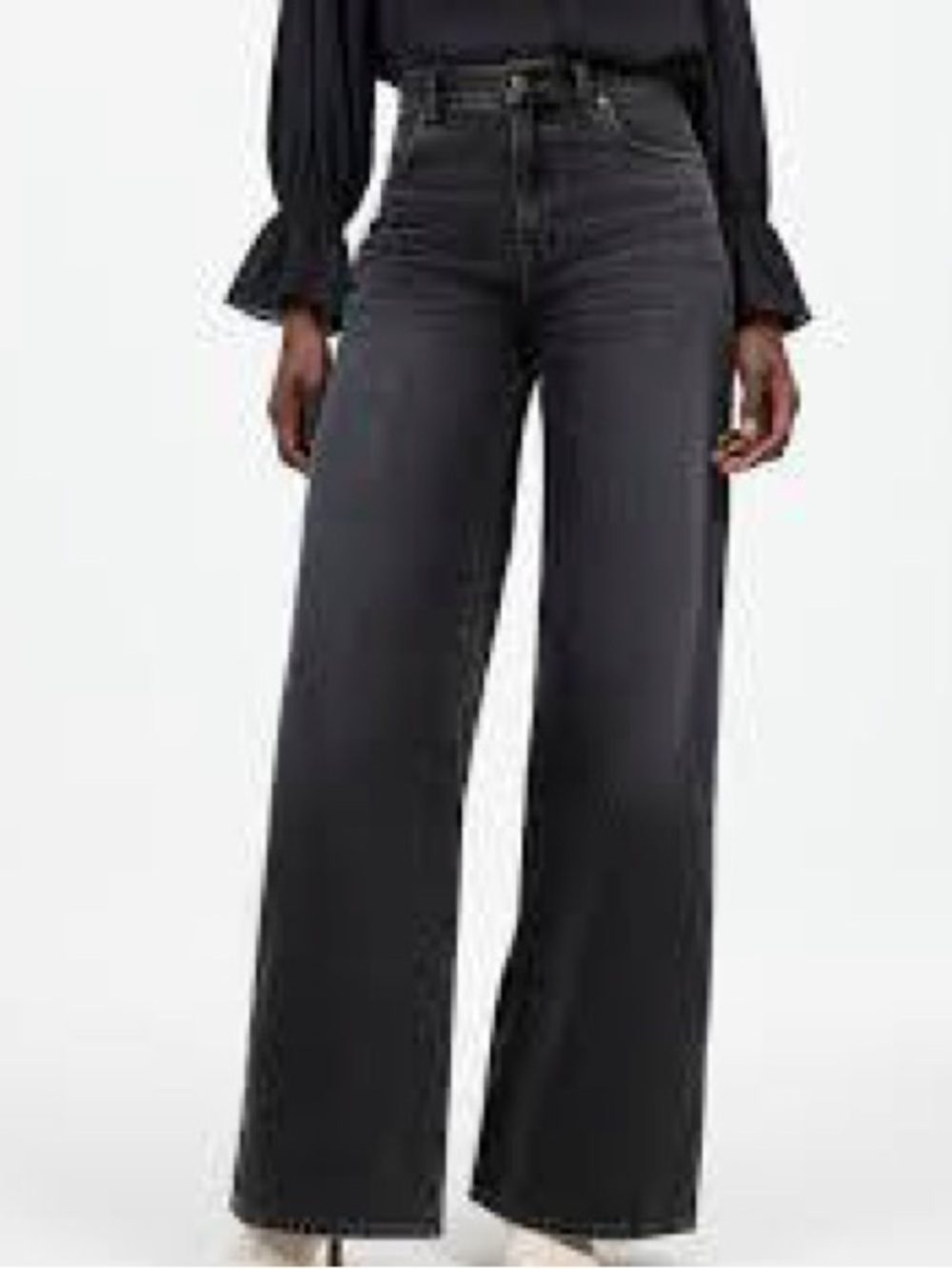 Madewell Super Wide Leg Jean Black Size 30P